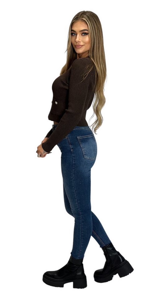 Mississhop Strickponcho Poncho Strick Sweatshirt Pullover Umhang Überwurf – Bild 4 von 5