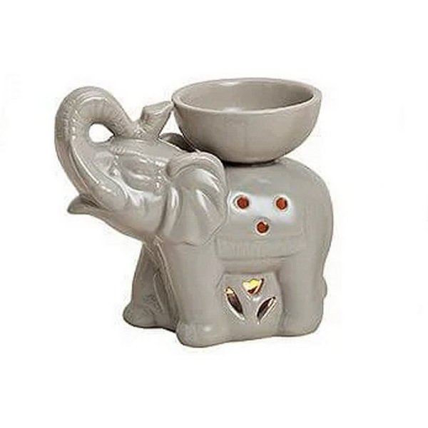 mitienda Duftlampe Duftlampe aus Keramik Elefant grau