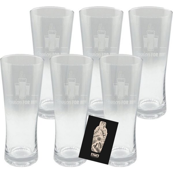 Mixcompany Bierglas Passion for Beer Bierglas Set – 6 hochwertige Biergläser - 0,3L