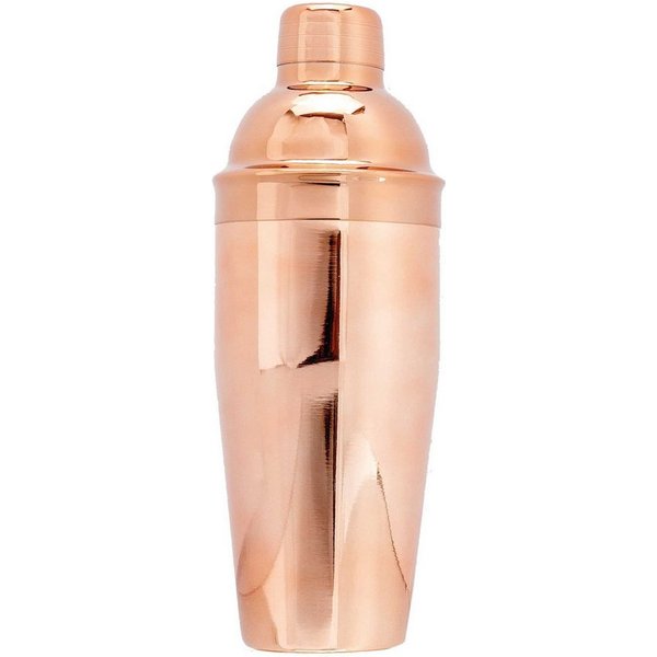 Mixcompany Cocktail Shaker Cocktailshaker, Edelstahl kupferfarben, dreiteilig, 450ml Fassung