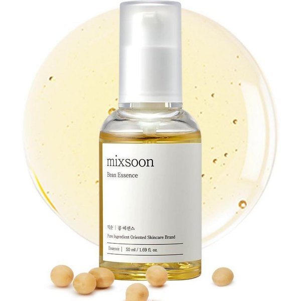 mixsoon Gesichtsserum Bean Essence 50ml Serum - Feuchtigkeitsspendend - Essenz-Serum für natürliche Haut, 50 ml, - Fermentierte Hautessenz für strahlende Pflege