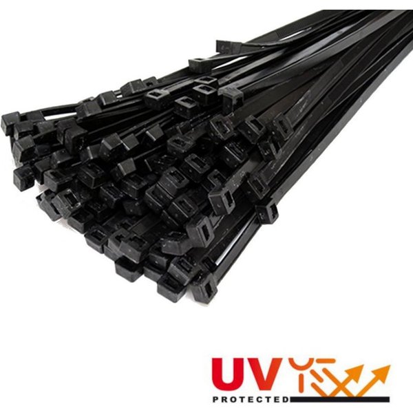 MK24 Handelshaus Kabelbinder 100 x 2,5 mm, schwarz (100-St) UV-beständig nach UL 62275