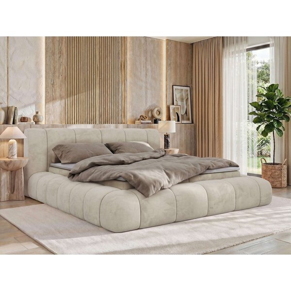 MKS MÖBEL Boxbett NUBEA (Boxspringbett - Set, Packung, inkl. 2 Bettkästen, Matratze H3/H4 und Topper Visco oder T25), Feder-Hebemechanik, 7-Zonen-Multipocket-Ma
