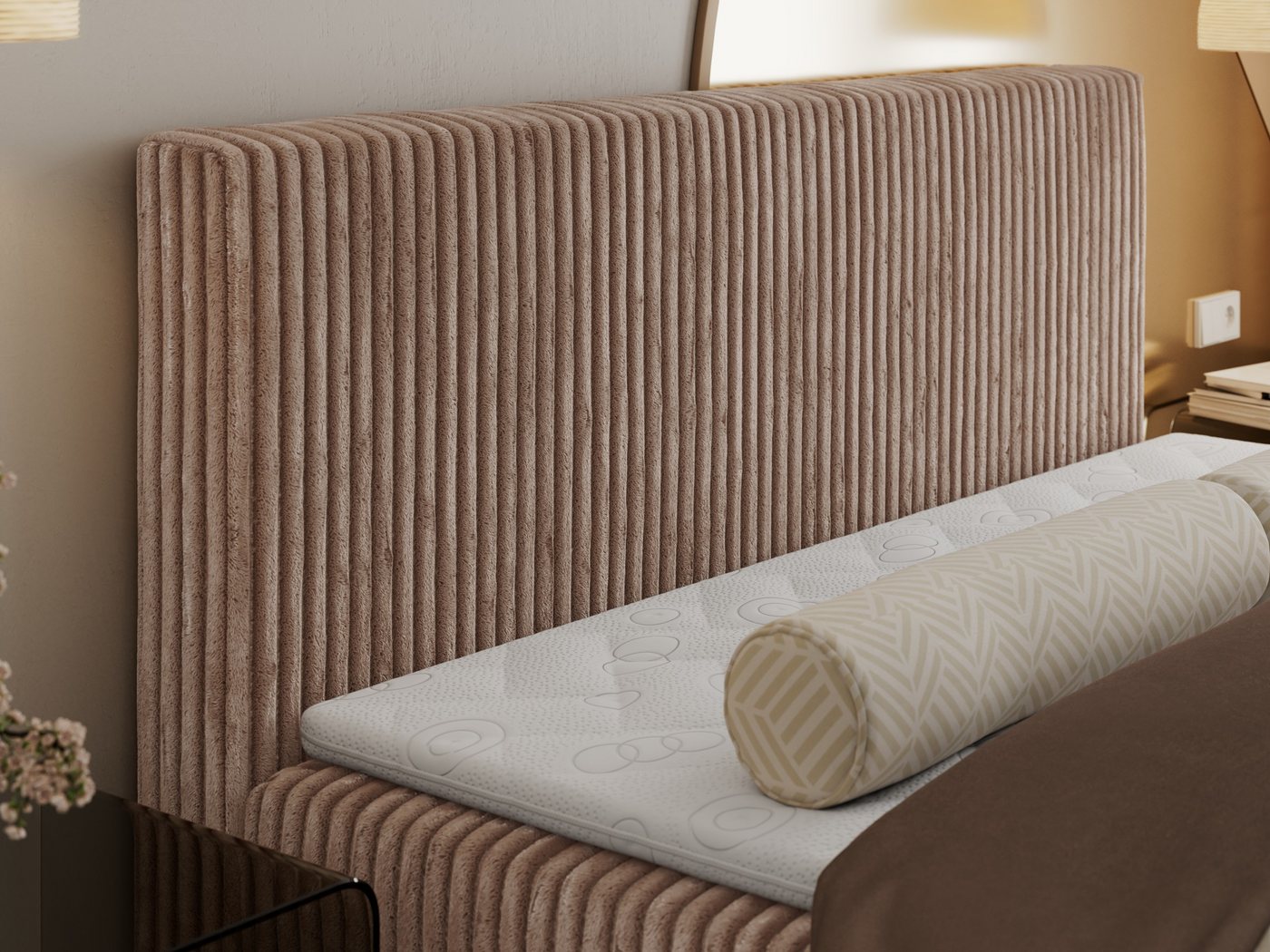 MKS MÖBEL Boxbett TILIANO (Boxspringbett - Set, packung, Gepolstertes Kopfteil, Topper T25, Polsterbett, T30-Schaum), Doppelbett, Multipocket-Matratzen, Zwei Be – Bild 5 von 5