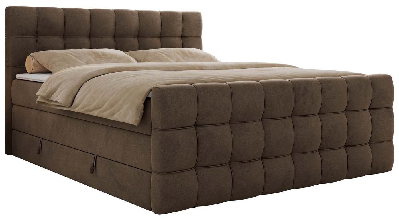MKS MÖBEL Boxspringbett ALTIVO KING DUO (Packung, Set, Bettkästen, Topper T25/Visco, T30-Schaum, 120-200x200 cm), Doppelbett, Multipocket-Matratzen, Boxspringbe – Bild 2 von 5