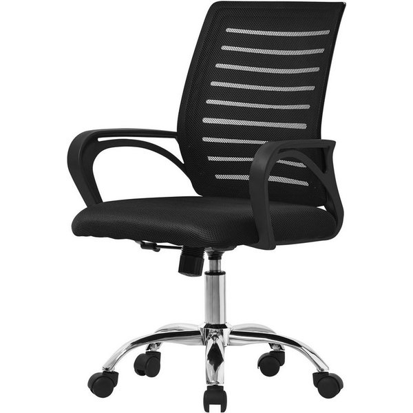 ML-DESIGN Bürostuhl Schreibtischstuhl ergonomisch mit Armlehnen Wippfunktion 360° drehbar, Computerstuhl Schwarz mit Rollen Schreibtischstuhl Gaming-Stuhl