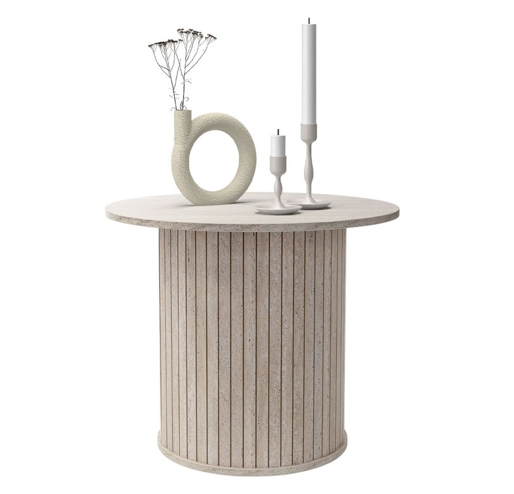 ML-DESIGN Couchtisch Beistelltisch Kaffeetisch Wohnzimmertisch für Tee Moderner runder Stil, Sofatisch mit überstehender Tischplatte Ø60x50cm ideal für Wohnzimm – Bild 5 von 5