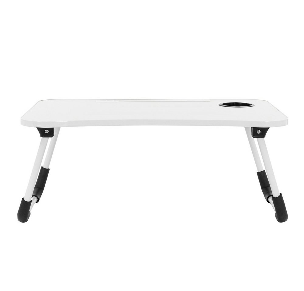 ML-DESIGN Laptoptisch Betttisch klappbar mit 4 USB Ladeanschluss für Bett/Sofa (1-St), Notebook Tisch Weiß mit Getränkehalter und USB-Lampe 60x40x25cm – Bild 2 von 5