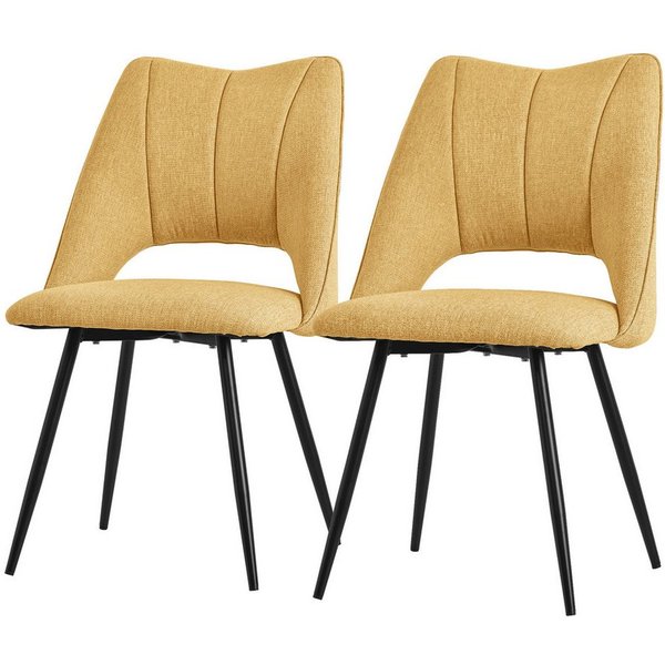ML-DESIGN Stuhl Esszimmerstühle mit Rückenlehne moderne Design Lounge Küchenstühle (2 St), Polsterstuhl Esstischstühle 2er Set Clubsessel Polyester bis 120kg