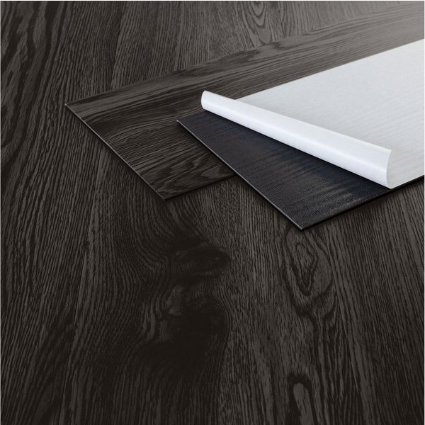 ML-DESIGN Vinylboden PVC Bodenbelag selbstklebend Klebefliesen Boden in Holzoptik 2mm Dicke, Bodenfliesen Klebevinyl wasserdicht 2,23m² / 16 Dielen Dunkelgrau