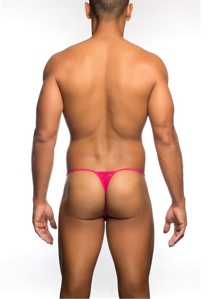 MOB Eroticwear String Spitzen-String für Männer - pink (1-St) aus transparenter Spitze – Bild 5 von 5