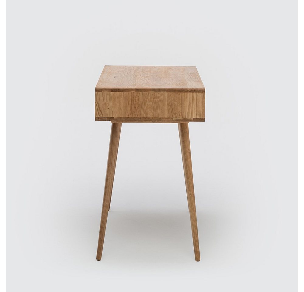 Mobello Schreibtisch Massiver Eichenholz Bürotisch, Moderner Computertisch & Holztisch, 110x50x80 cm – Bild 5 von 5