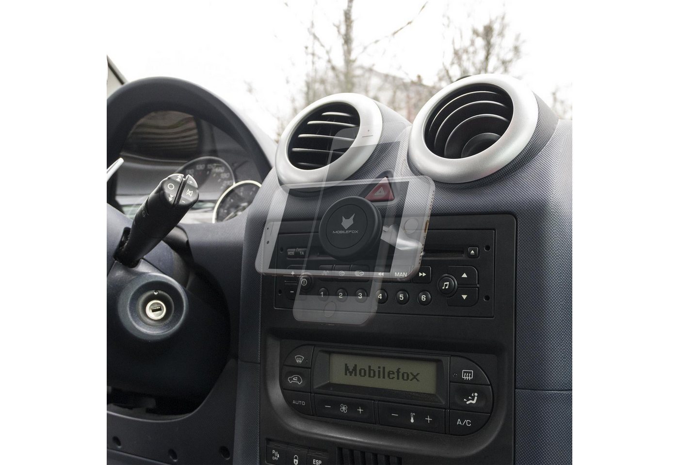 Mobilefox Smartphone-Halterung 360° Magnet CD Schlitz KFZ Halterung Auto Handy Halter Slot Universal – Bild 3 von 5