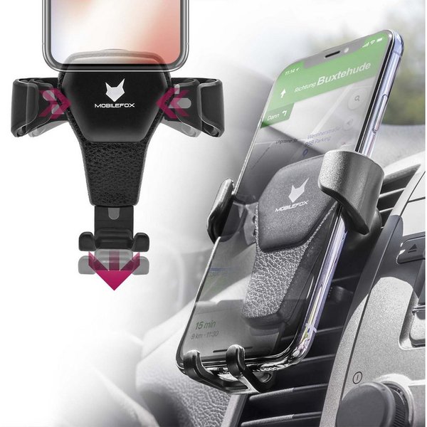 Mobilefox Smartphone-Halterung Universal Auto KFZ Smartphone Handy Halterung Lüftung Automatik