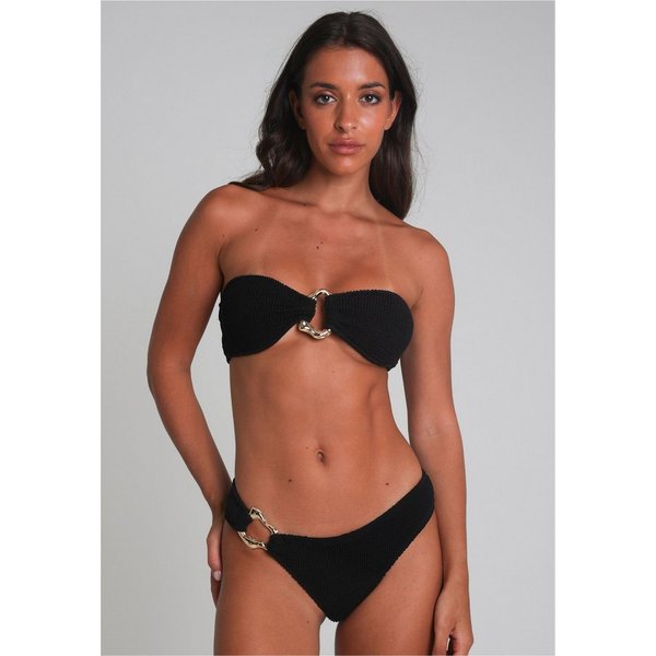 Moda Minx Bikini-Hose SCRUNCH Irregular Hoop (1-St., Panty) mit edlem Schmuckelement