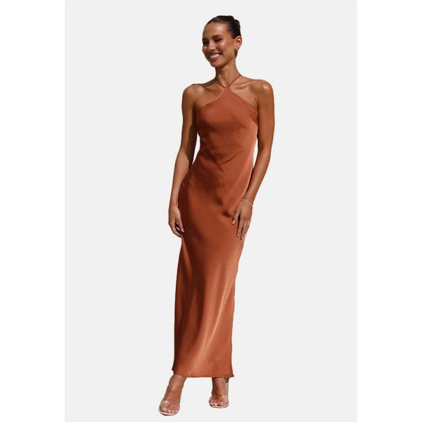 Moda Minx Jerseykleid Kiki Long Dress mit angesagtem Neckholder-Design