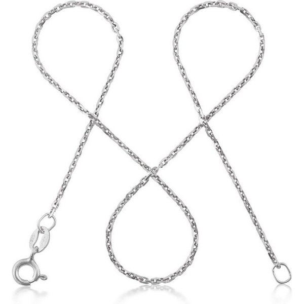 modabilé Silberkette Ankerkette DELICATE Rund, Halskette Damen 35cm, 1,3mm, Kette ohne Anhänger, Sterling Silber 925