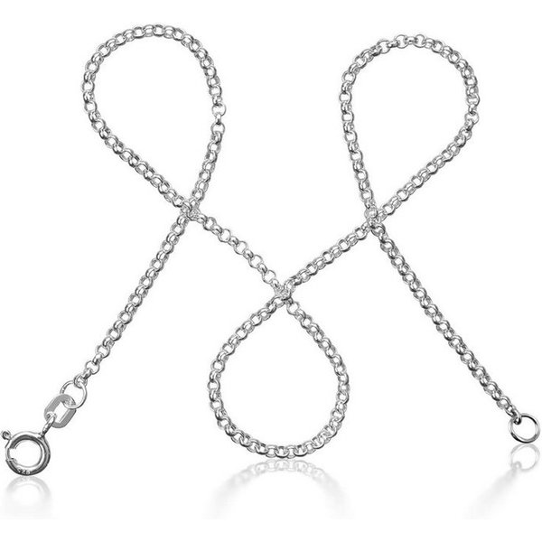 modabilé Silberkette Erbskette TENDER, Damen Halskette 2mm, 38cm, Kette ohne Anhänger aus Sterling Silber 925