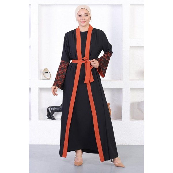 MODAMİHRAM Maxikleid Spitzen-Detail Abaya
