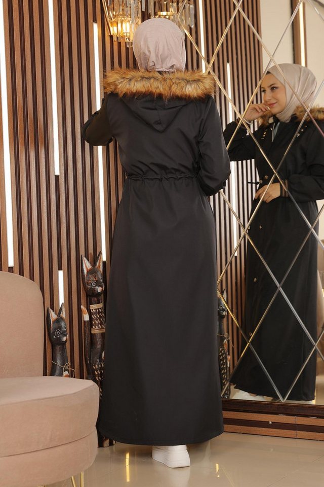 MODAMİHRAM Windbreaker Große Größe Kapuzenrippenjacke – Bild 5 von 5