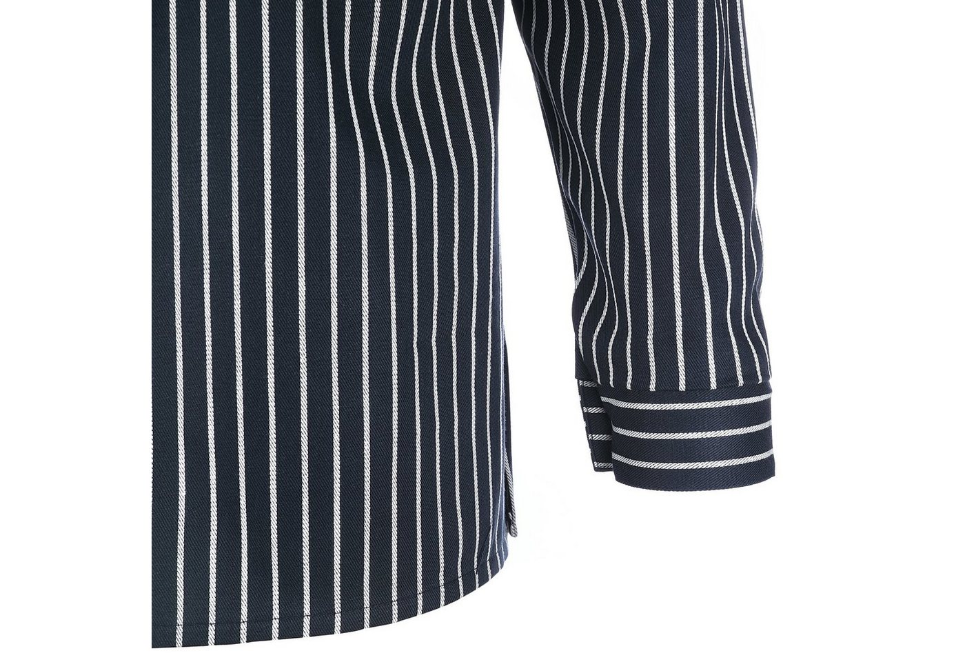 modAS Langarmhemd 8009 Unisex Fischerhemd Basic Line - Finkenwerder Hemd gestreift Baumwolle – Bild 5 von 5