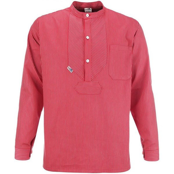 modAS Langarmhemd 8009 Unisex Fischerhemd Basic Line - Finkenwerder Hemd gestreift Baumwolle