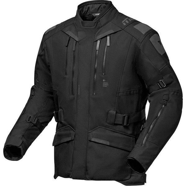 Modeka Motorradjacke Striker III Motorrad-Textiljacke Airbag vorbereitet,Verbindungsreißverschluss,Ellenbogenprotektore