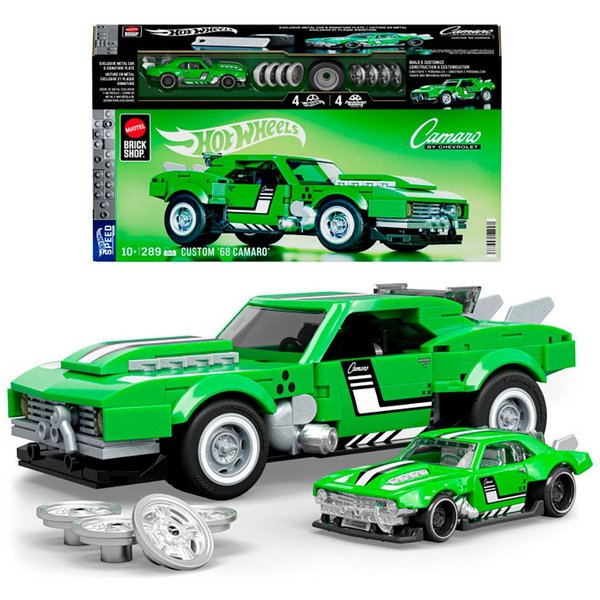 Mattel® Modellbausatz Mattel Brick Shop Hot Wheels, SPEED SERIES CAMARO, Maßstab 1:32