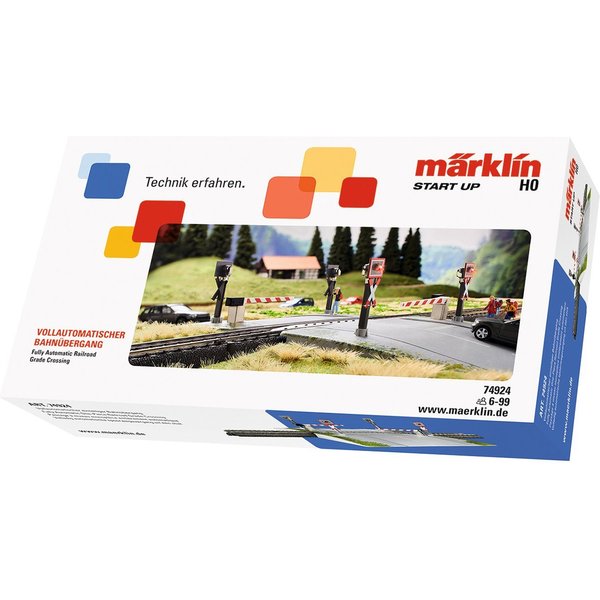 Märklin Modelleisenbahn-Übergang Märklin Start up - Vollautomatischer einteiliger Bahnübergang - 74924, Spur H0, Made in Europe