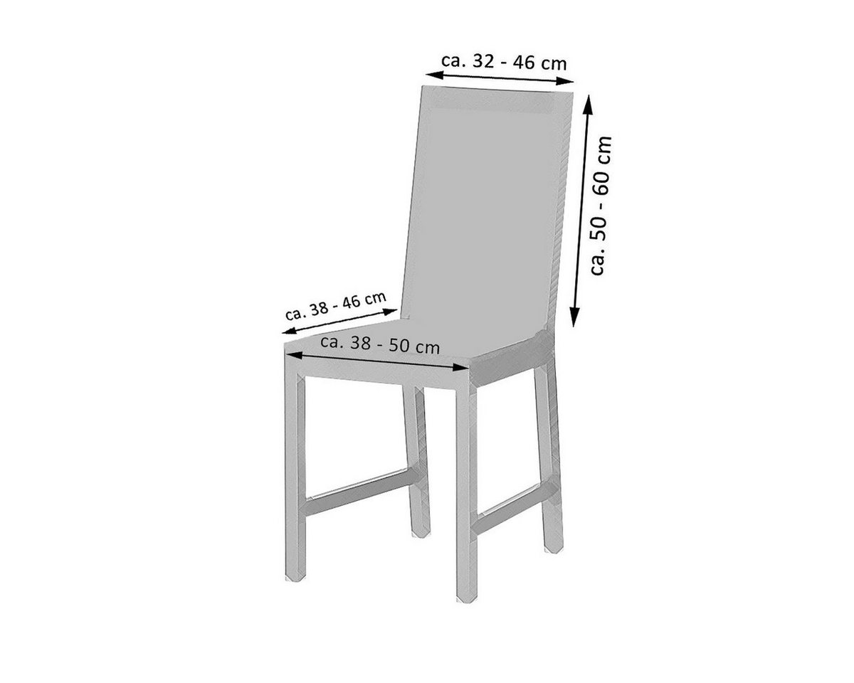 Moderno Hussen-Set Stuhlhusse elastische Stuhlhussen Stretch – Bild 5 von 5