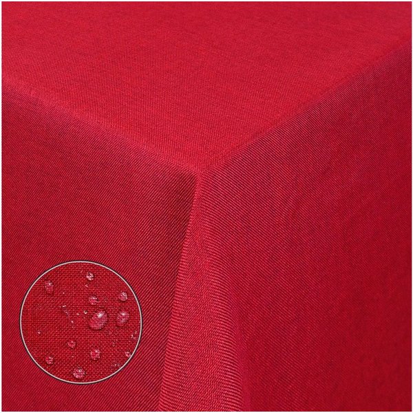 Moderno Tischdecke Tischdecke Stoff Damast Leinen-Optik Jacquard mit Fleckschutz, Eckig 80x80 cm