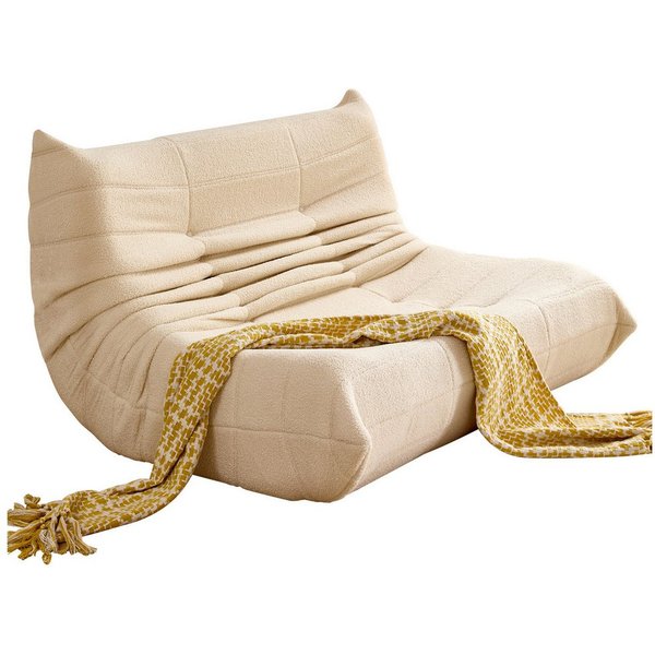 MODFU Sofa Klappbares Einzelsofa, Teddy-Samt Sofa für maximalen Komfort - Hochwertiger Stoff 1 Teile, Ergonomische Unterstützung - Ideal für Wohnzimmer