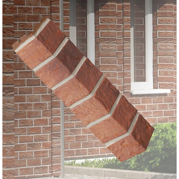 Modura Verkleidungspaneel ModuraWal Brick Außenecke Fassadenabschluss red, BxL: 92x420 cm, (1-tlg)
