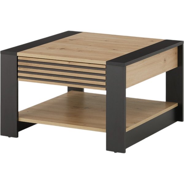 moebel-dich-auf Couchtisch FERRA (Beistelltisch, 1 Schubkasten, Stäbchenoptik), quadratisch 70x70