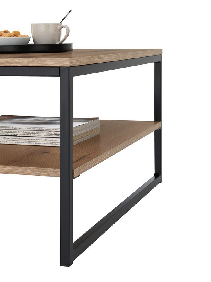 moebel-dich-auf Couchtisch KUBUS (in Evoke Eiche Dekor, quadratisch, Metallgestell), (BxHxT) 75x40x75 cm – Bild 5 von 5