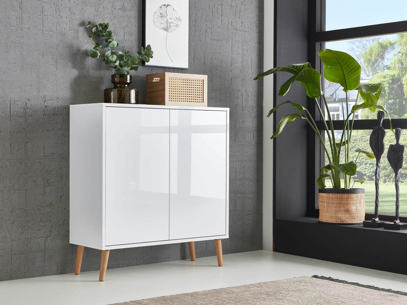 moebel-dich-auf Kommode BEN 4 (mit 4 Holzfüßen, in verschiedenen Farben), Push-to-open-Funktion – Bild 2 von 4