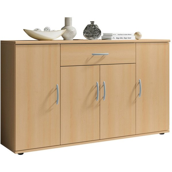 moebel-dich-auf Kommode LILLY 13 (in verschiedenen Farben, 1 Schubkasten + 4 Türen), 117 cm breit