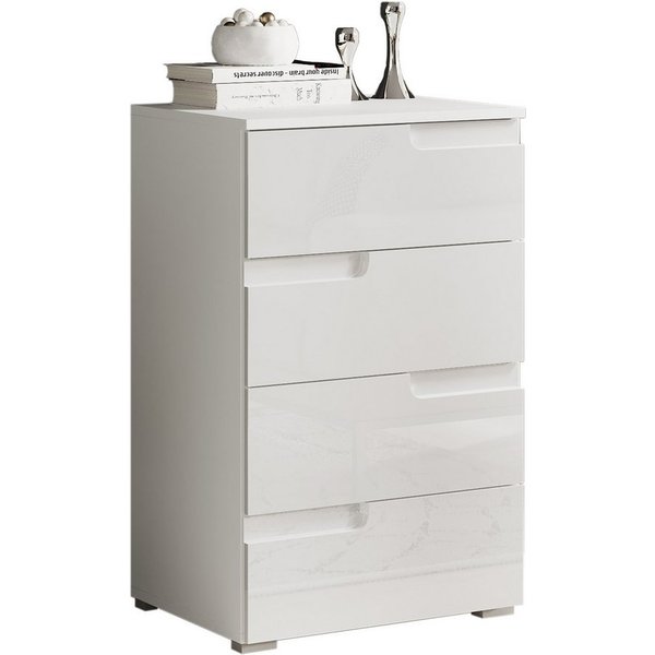 moebel-dich-auf Kommode SPICE 2 (Schubkastenkommode, weiß Hochglanz), 50 cm breit