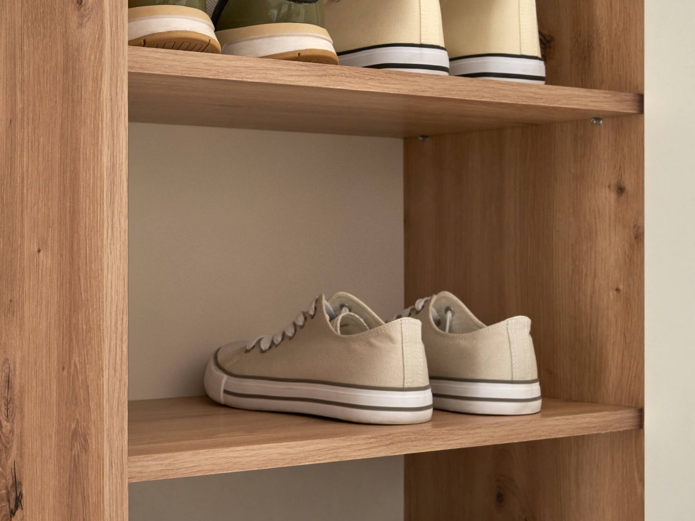 moebel-dich-auf Kompaktgarderobe MONTE CARLO (mit Spiegel in Artisan Eiche, Weiß, Flurgarderobe BxHxT 122x195x35 cm) mit Bank, Paneel, Schuhkommode, Schubkasten – Bild 4 von 5