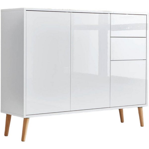 moebel-dich-auf Sideboard BEN 10 (4 Holzfüße, in verschiedenen Farben), Push-to-open-Funktion