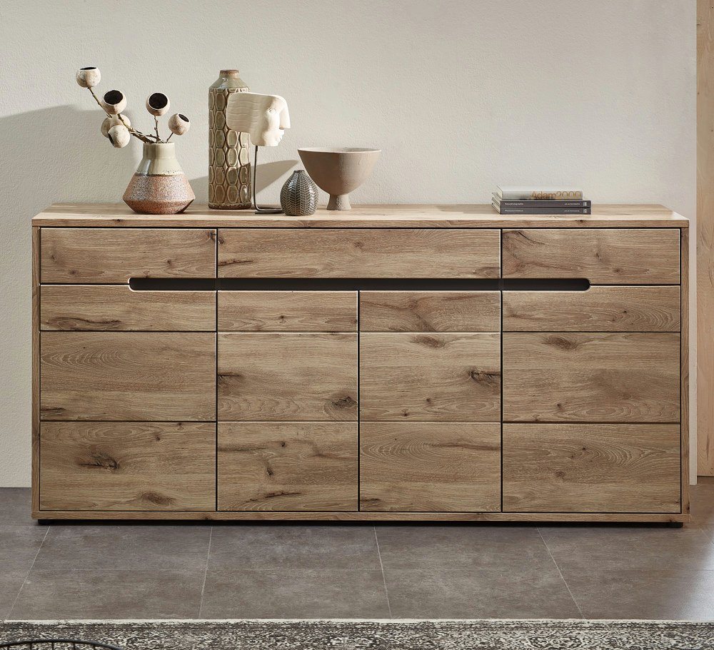 moebel-dich-auf Wohnwand BELLINZONA, (Wohnzimmer-Set, Vitrine + Wandboard + Lowboard), inkl. LED-Beleuchtung, optional mit Couchtisch & Sideboard – Bild 3 von 5