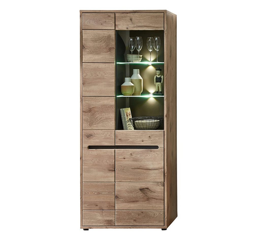moebel-dich-auf Wohnwand BELLINZONA, (Wohnzimmer-Set, Vitrine + Wandboard + Lowboard), inkl. LED-Beleuchtung, optional mit Couchtisch & Sideboard – Bild 5 von 5