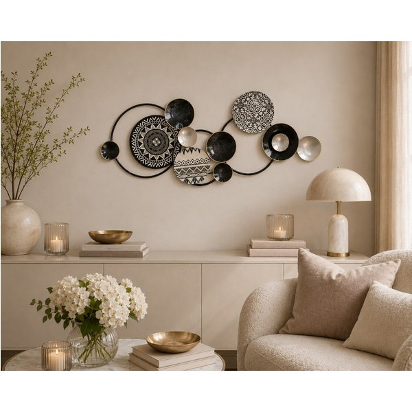 moebel-direkt-online Wanddekoobjekt Moderner Wandschmuck aus Metall, 90 cm breit