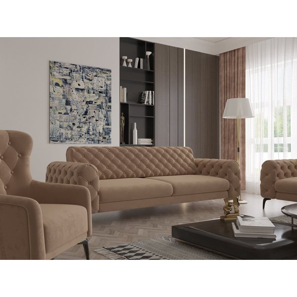 Möbeldreams Chesterfield-Sofa Set Arizona Chesterfield Schlaffunktion 3-2-1 .3-3-1 .3-1 .2-1, 3 Teile, Schlaffunktion