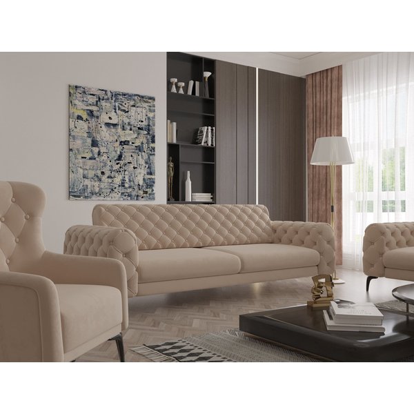 Möbeldreams Chesterfield-Sofa Set Arizona Chesterfield Schlaffunktion 3-2-1 .3-3-1 .3-1 .2-1, 2 Teile, Schlaffunktion