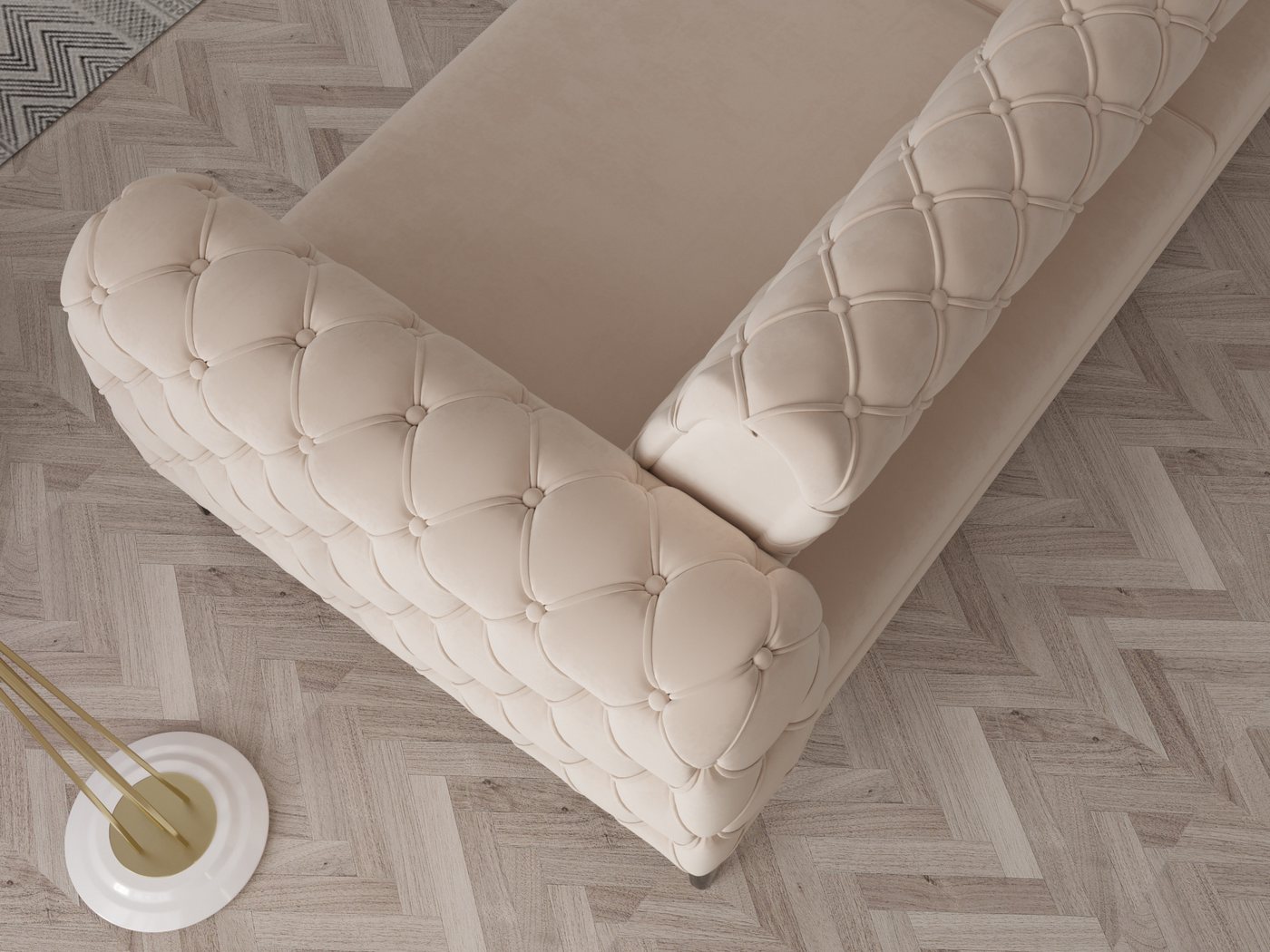 Möbeldreams Chesterfield-Sofa Set Arizona Chesterfield Schlaffunktion 3-2-1 .3-3-1 .3-1 .2-1, 2 Teile, Schlaffunktion – Bild 2 von 4