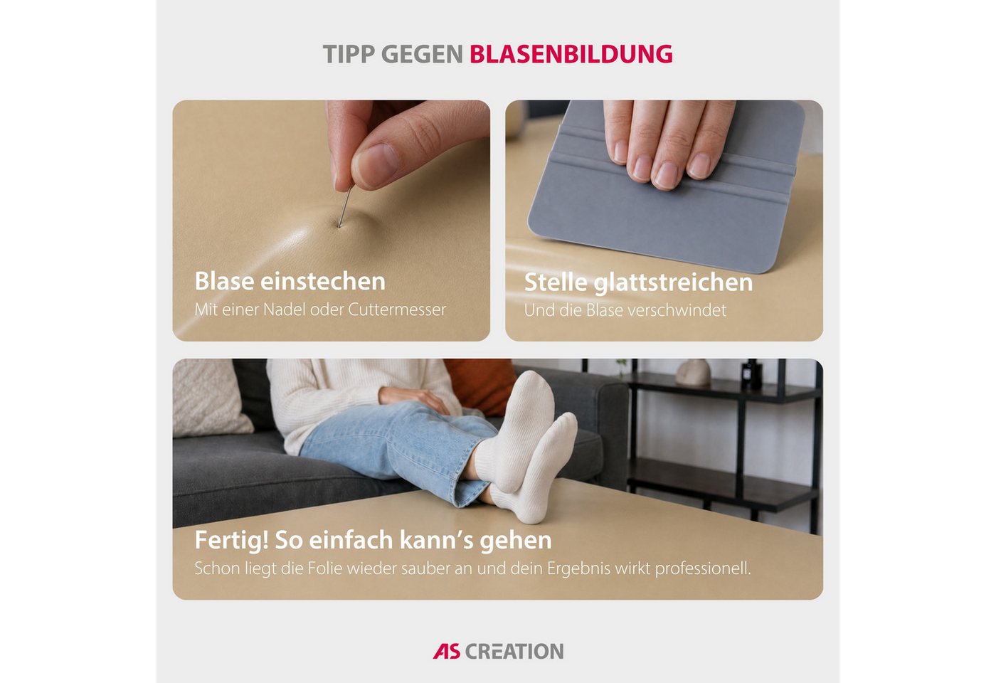 Architects Paper Möbelfolie Architects Paper Möbelfolie Uni selbstklebend, (1St), Selbstklebende PVC-Folie in Uni-Optik mit Schneidraster – Bild 5 von 5