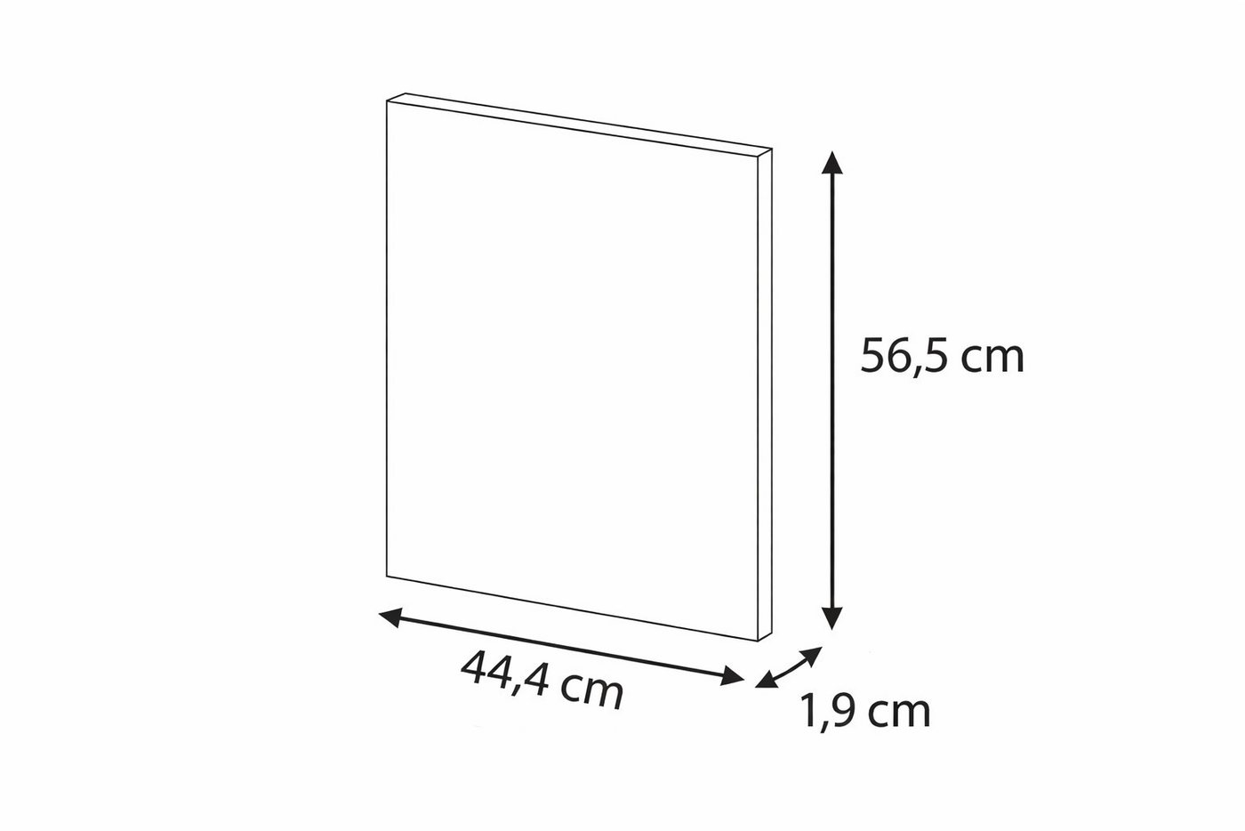 Möbelhandel Klipenstein Frontblende 60/45er Geschirrspülfront, voll-teilintegriert, 19 mm MDF, 715x594, 565x594, 715x444, 565x444 – Bild 3 von 4