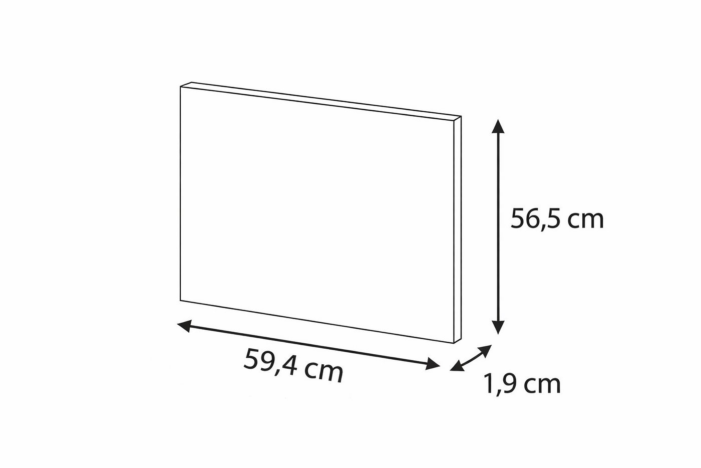 Möbelhandel Klipenstein Frontblende 60/45er Geschirrspülfront, voll-teilintegriert, 19 mm MDF, 715x594, 565x594, 715x444, 565x444 – Bild 3 von 4