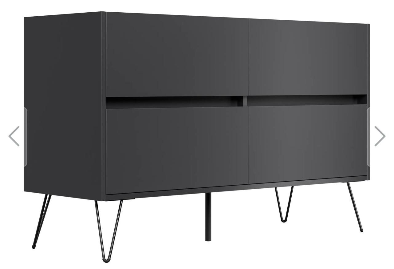 Möbelhandel Klipenstein Möbelfuß 4 Stück Metall Schrankfüße Möbelfüße Schwarz 10/20 cm mit Stützfuß – Bild 4 von 4